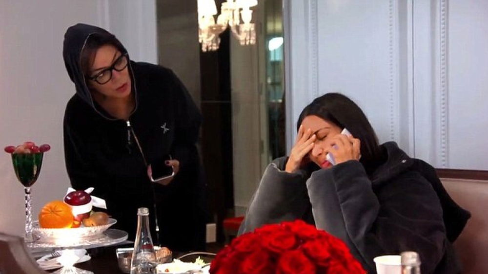 Kris Jenner e la Kim Karfashian Madre e figlia nella loro casa