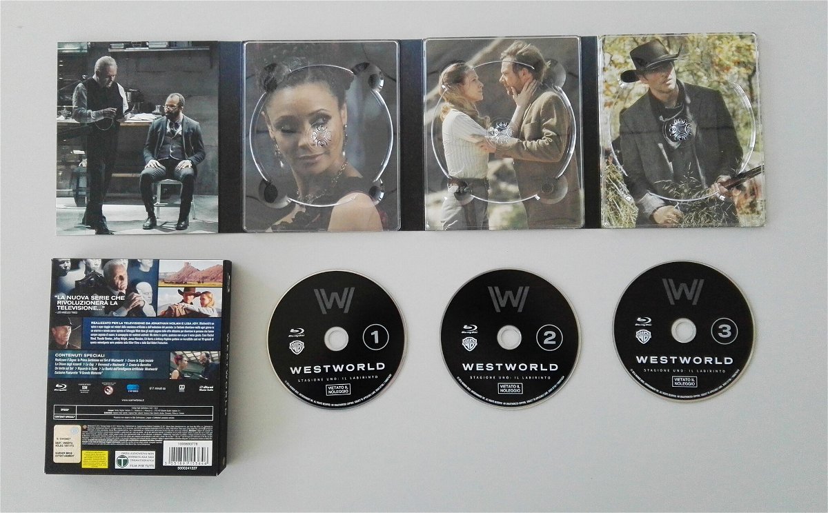 Il packaging e il contenuto del cofanetto Blu-ray della prima stagione di Westworld