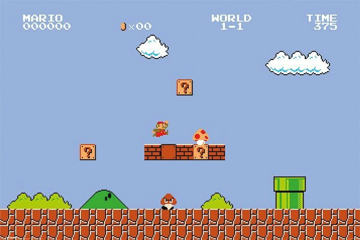 Clicca per vedere l'immagine originale Un'immagine da Super Mario Bros.