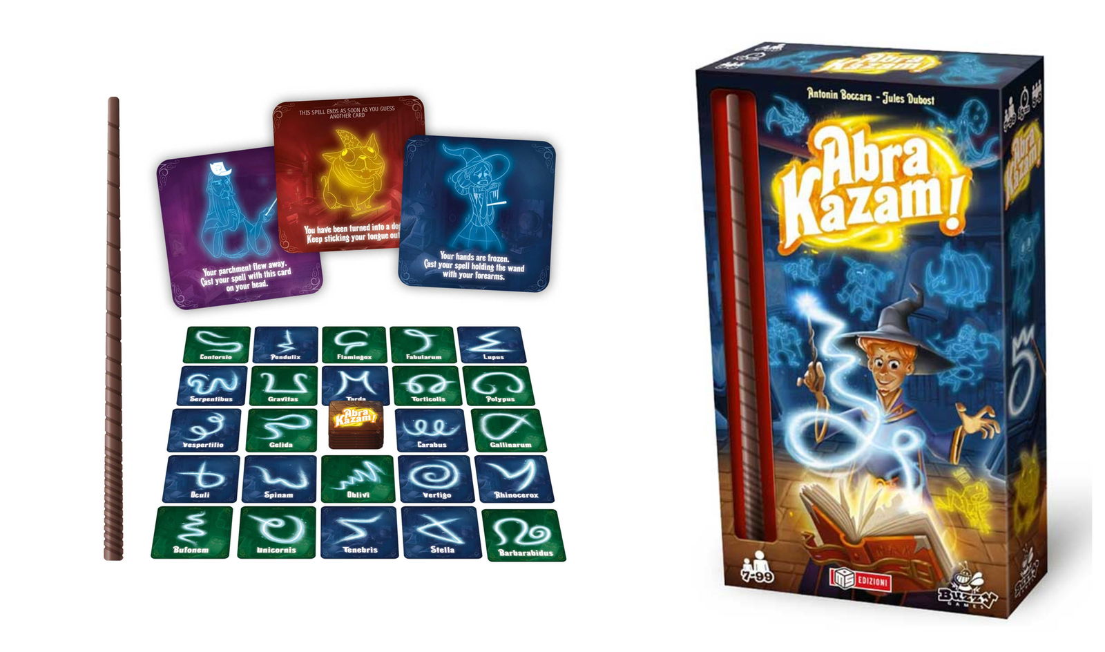Clicca per vedere l'immagine originale Il gioco da tavolo Abra Kazam!