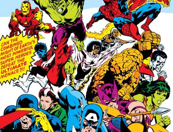 Dettaglio della cover di Marvel Super Heroes Secret Wars #1