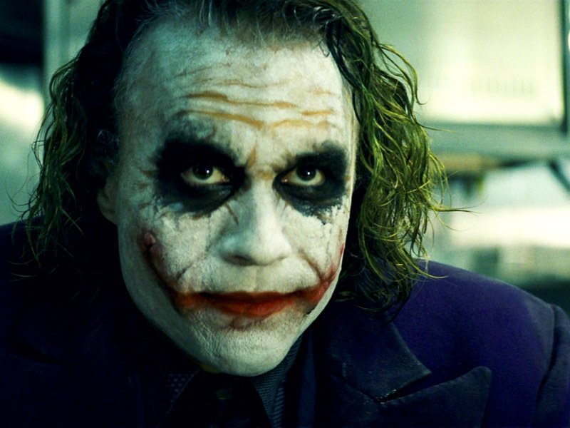 Heath Ledger il Joker di Il Cavaliere Oscuro