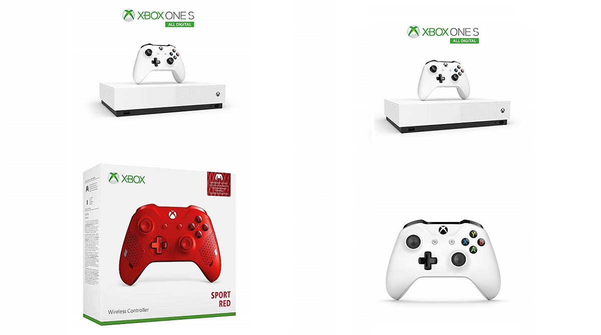 Xbox One S 1 TB - All Digital Edition Console + Secondo Controller Rosso o Bianco