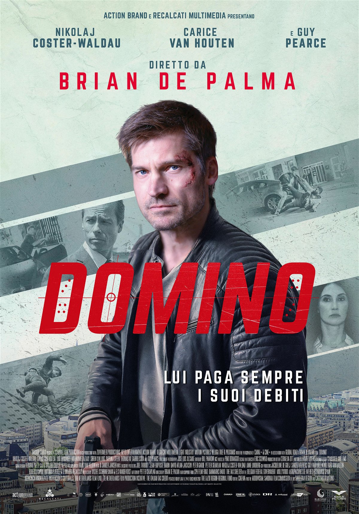 Nikolaj Coster-Waldau campeggia nel poster del film Domino di Brian De Palma