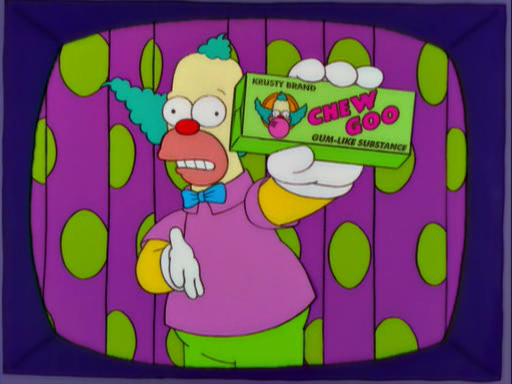 Clicca per vedere l'immagine originale I Chew Goo di Krusty il Clown