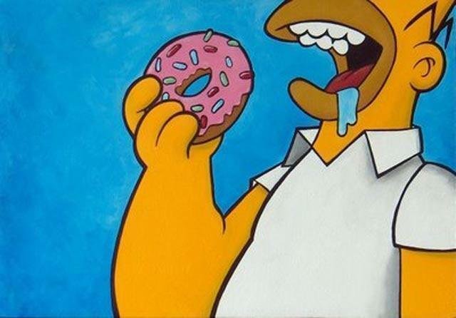 Homer mangia una ciambella