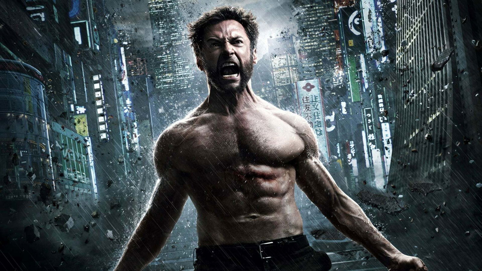 Clicca per vedere l'immagine originale Hugh Jackman in un poster di Wolverine - L'immortale