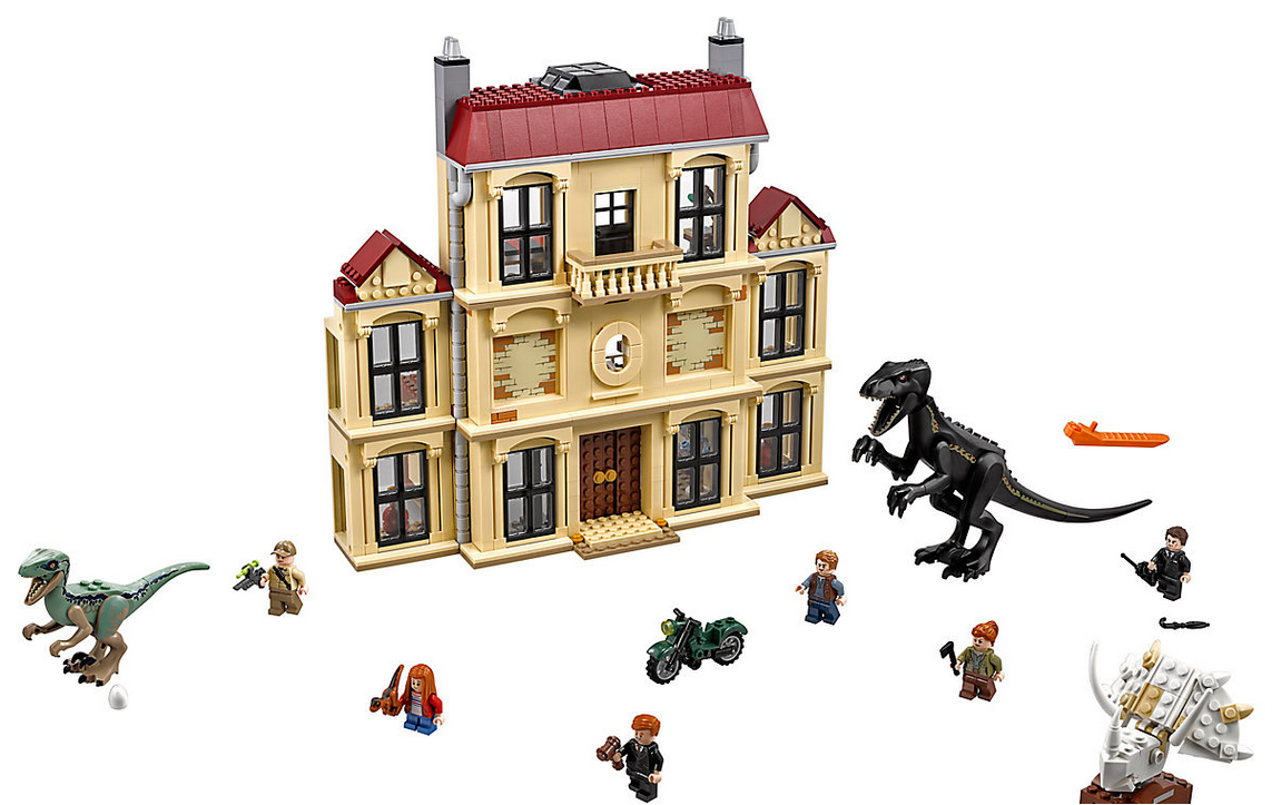 Dettagli del set LEGO Attacco dell'Indoraptor al Lockwood Estate