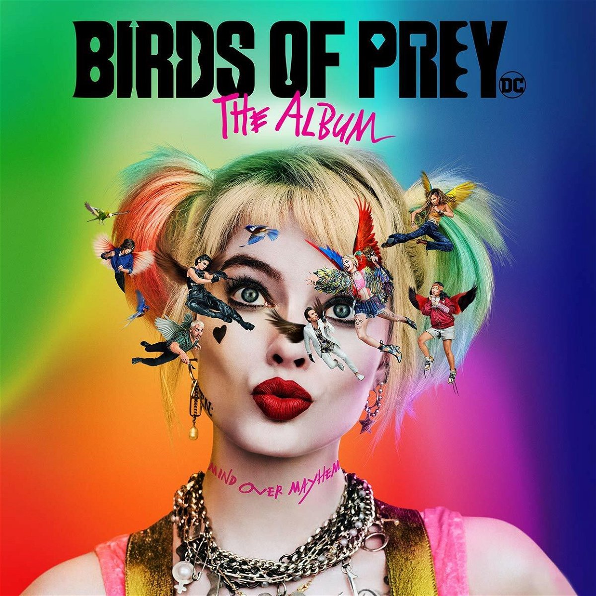 Harley Quinn nella cover del CD della colonna sonora del film Birds of Prey