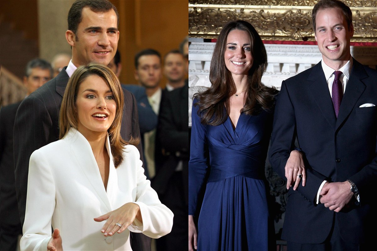 Filippo VI e Letizia Ortiz reali di Spagna, Kate e William reali d'Inghilterra.