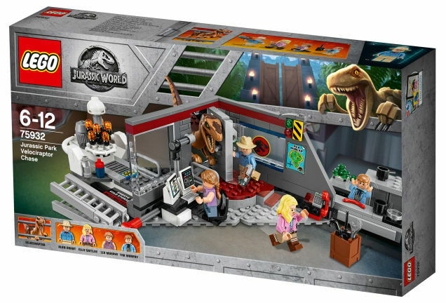 Clicca per vedere l'immagine originale Dettagli del box del set di LEGO Inseguimento del Velociraptor a Jurassic Park