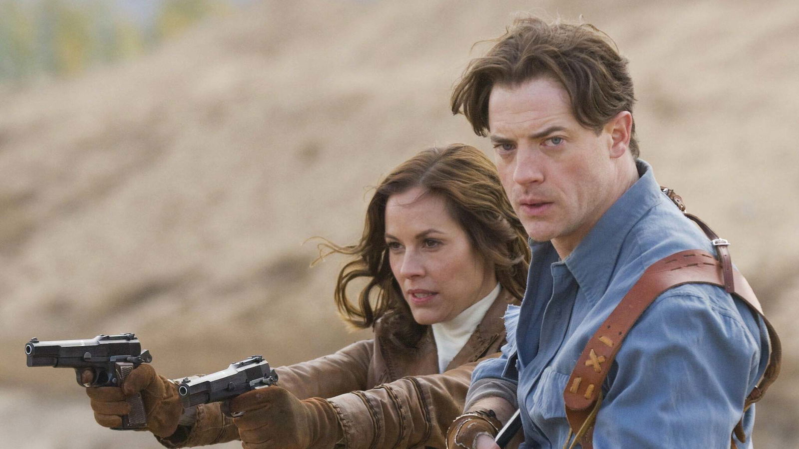 Clicca per vedere l'immagine originale Maria Bello interpreta Evelyn ne La Mummia 3, accanto a Brendan Fraser