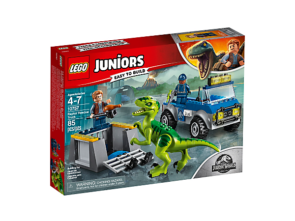 Clicca per vedere l'immagine originale Dettagli del box del set di LEGO Camion per il soccorso di Velociraptor