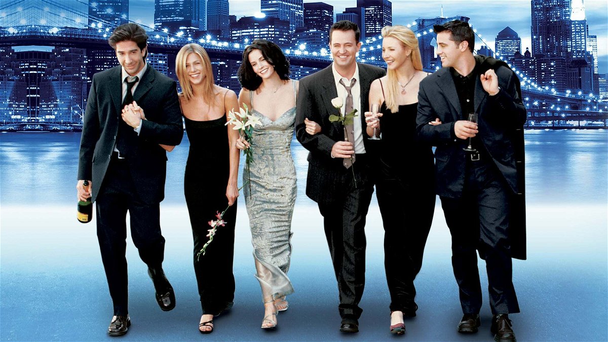 Il cast di Friends in un poster promozionale della serie