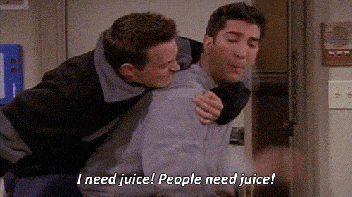 Ross e la scena di Friends sul succo
