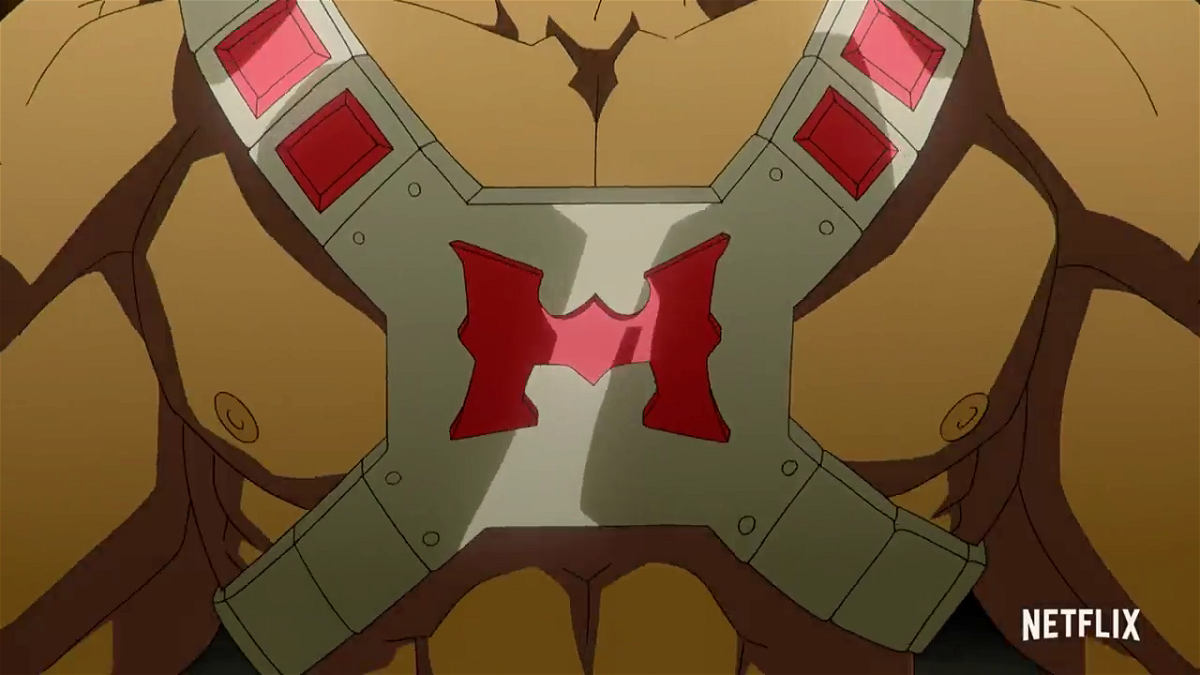 Ένα H. εμφανίζεται τώρα στο στήθος του He-Man