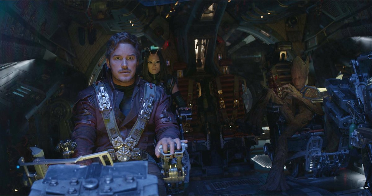 Chris Pratt y Pom Klementieff en Vengadores: Infinity War