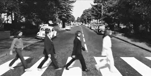 GIF dei Beatles sulle strisce pedonali