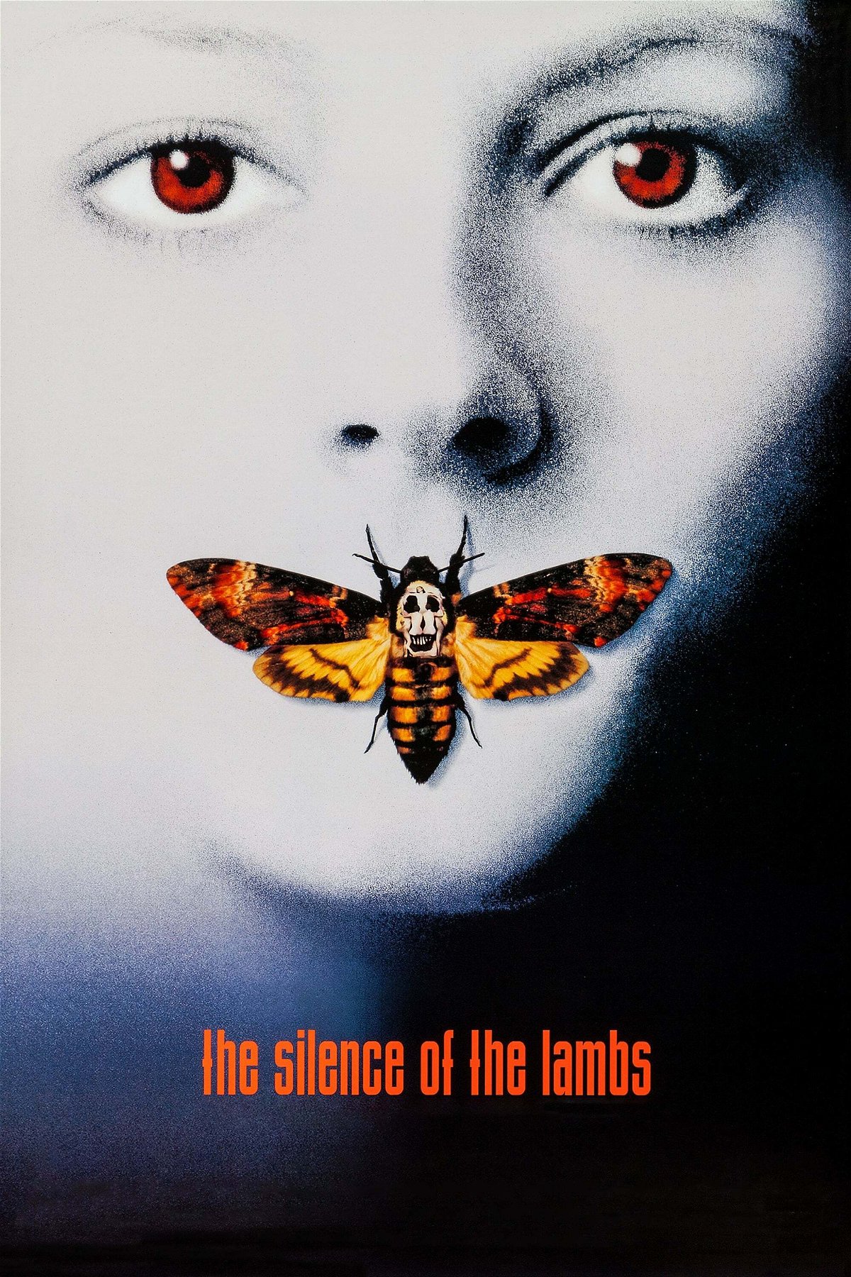 Primo piano di Jodie Foster nel poster de Il Silenzio degli Innocenti
