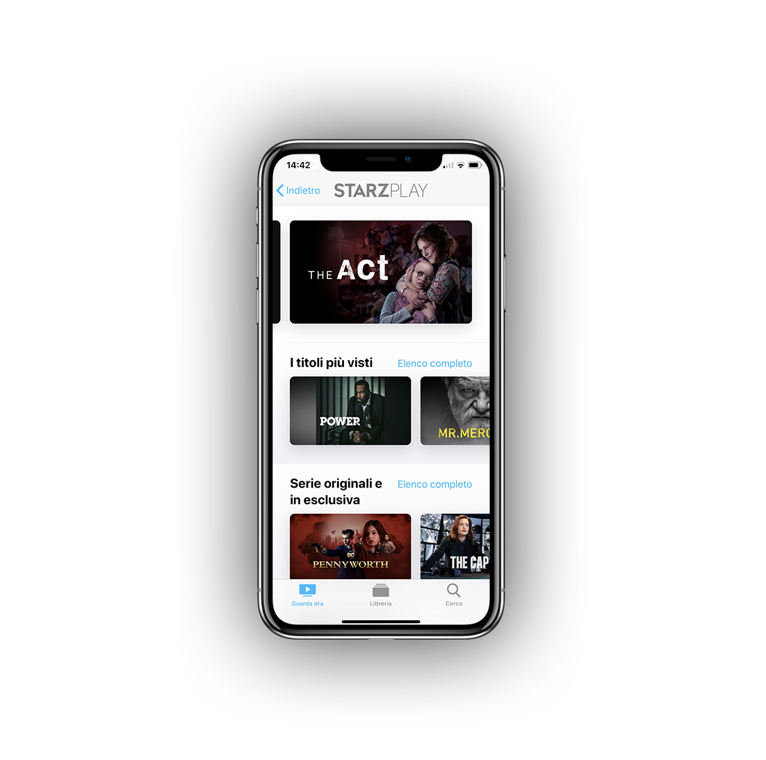 Clicca per vedere l'immagine originale La Home di STARZPLAY su Apple TV
