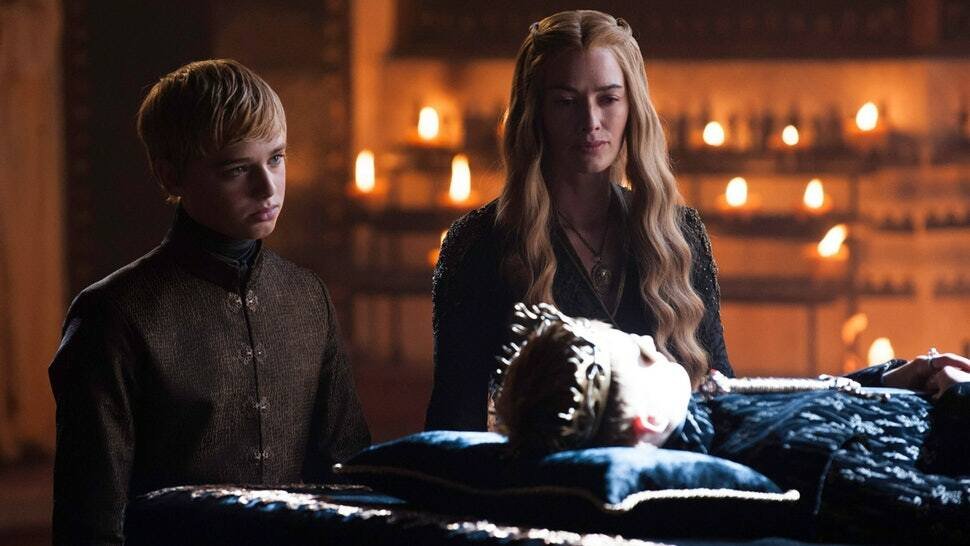 Lena Headey nella scena del funerale del figlio Joffrey Baratheon