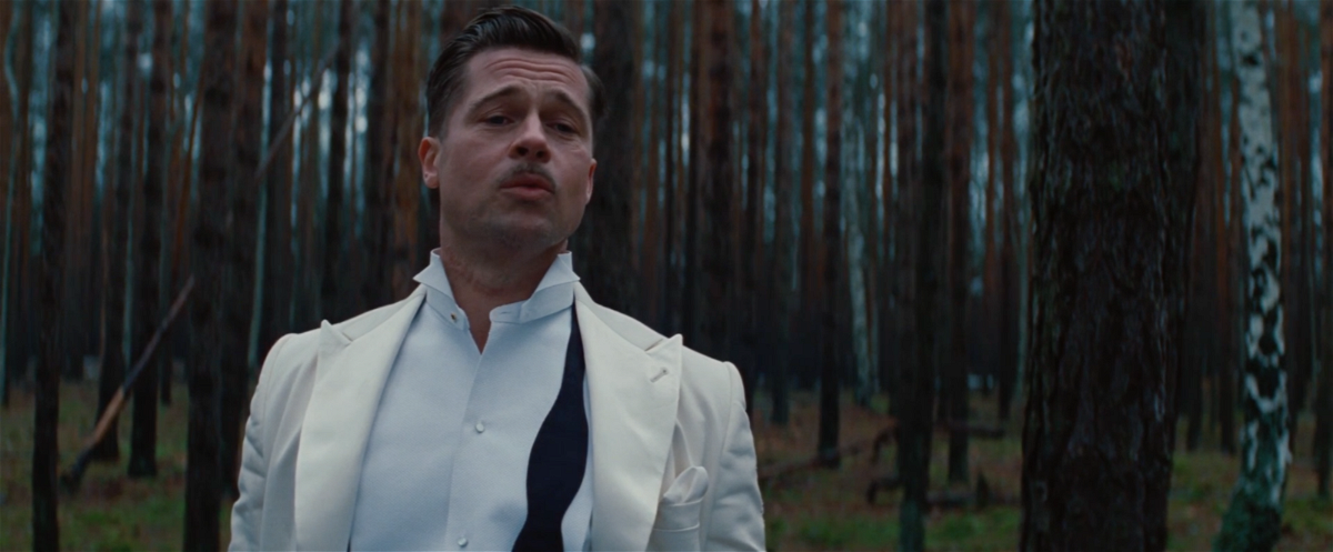 Brad Pitt nella scena finale di Bastardi senza gloria