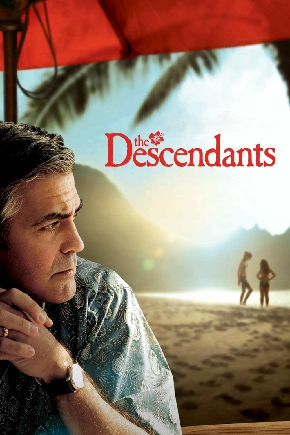 Primo piano di George Clooney nella locandina di The Descendants