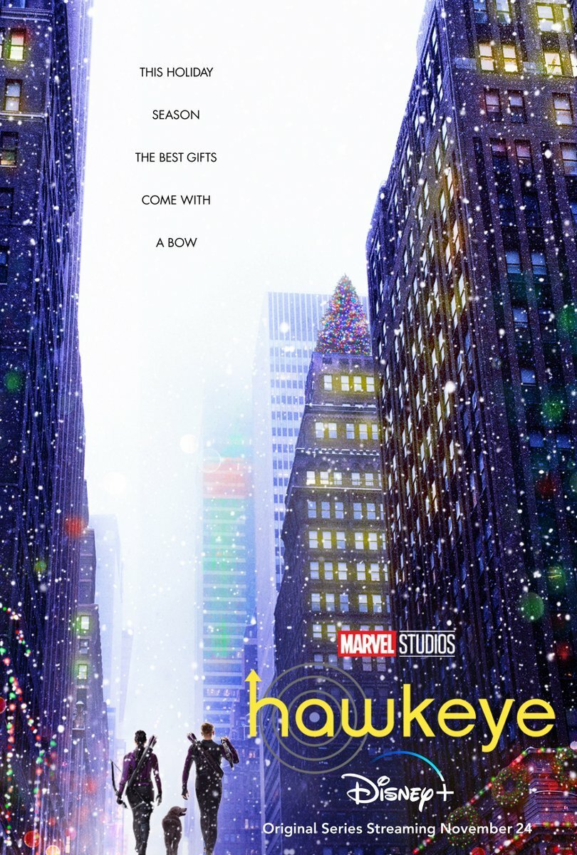 Kate e Clint sotto la neve di New York nel poster di Hawkeye