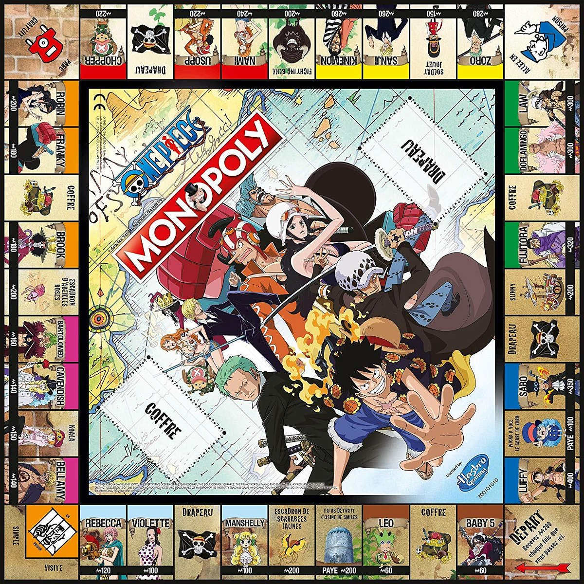 Il tabellone Monopoly di One Piece