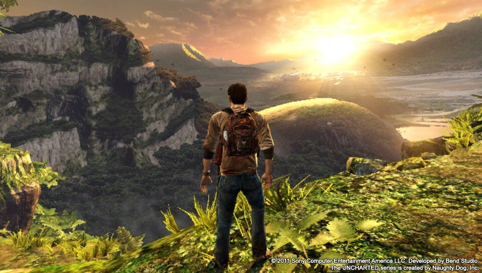Nathan Drake in uno screenshot da Uncharted: Golden Abyss