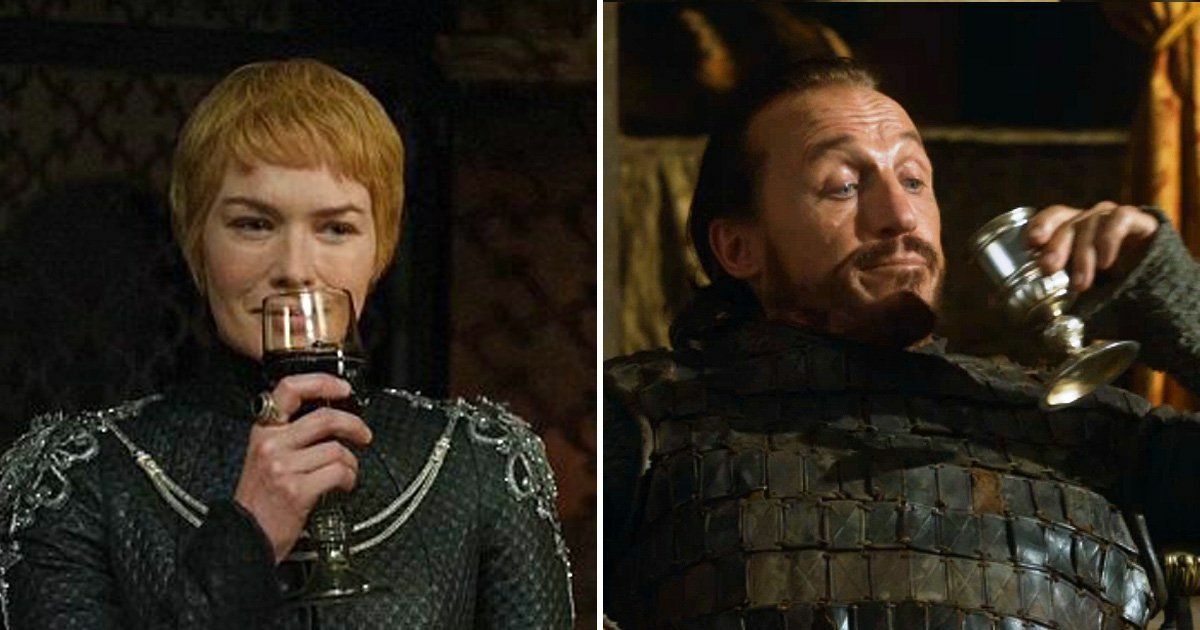 Clicca per vedere l'immagine originale Cersei e Bronn che bevono