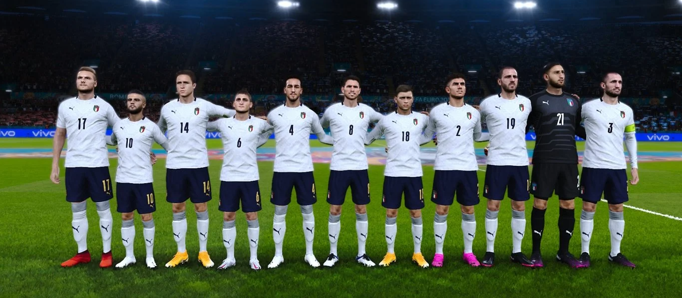 Clicca per vedere l'immagine originale La nazionale di calcio italiana in eFootball PES 2021