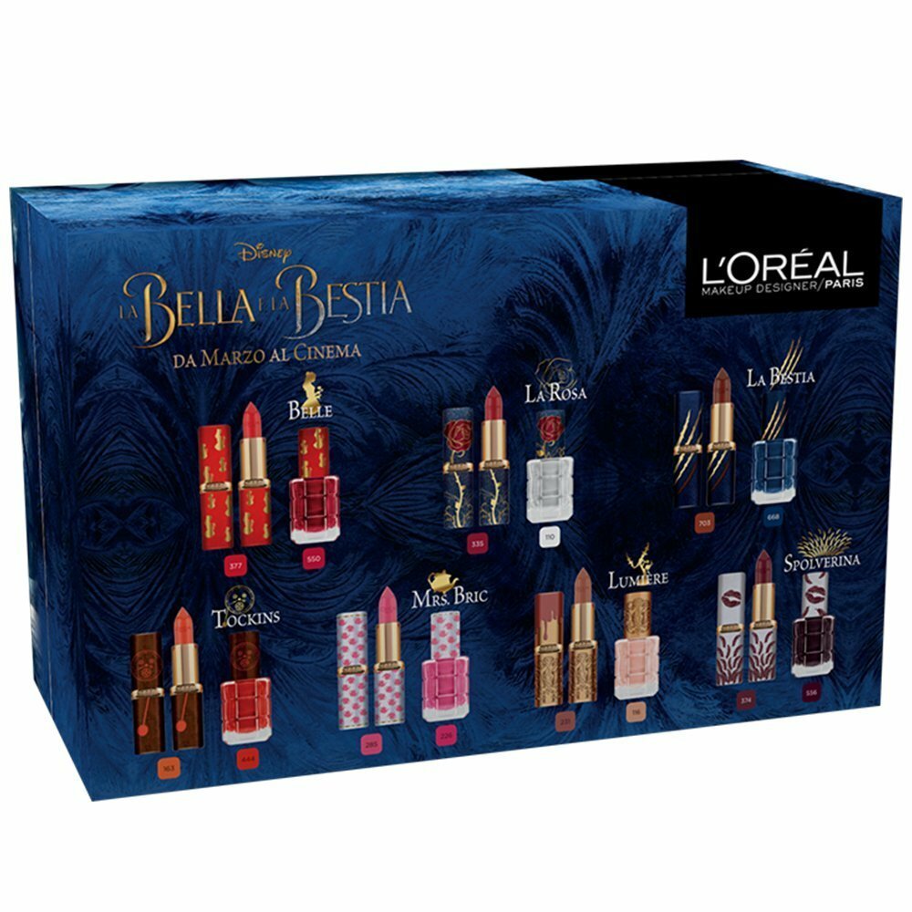 Tutti i prodotti contenuti nel cofanetto l'Oréal dedicato a La Bella e La Bestia