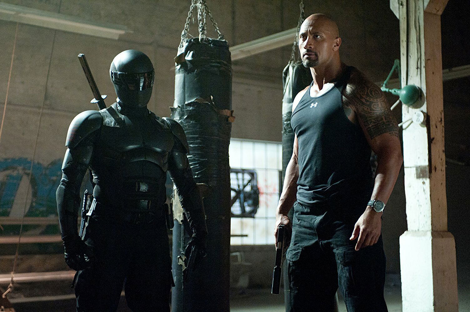 Una scena di G.I. Joe - La vendetta Dwayne Johnson e Ray Park in G.I. Joe - La vendetta