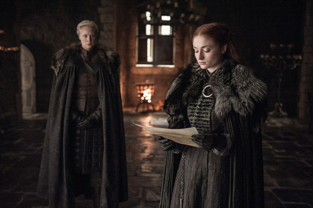 Sansa Stark e Brienne di Tarth, protagonista di Game of Thrones