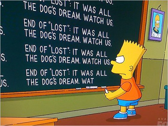 I Simpson: la frase di Bart sul finale di Lost