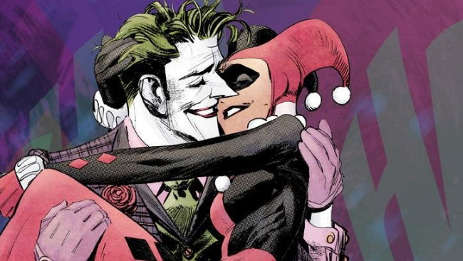 I-click upang makita ang orihinal na larawan Halik ni Joker at Harley Quinn sa komiks