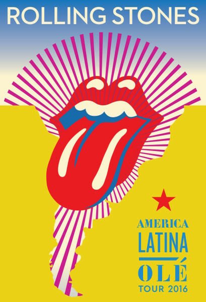Il poster ufficiale del tour sudamericano dei Rolling Stones