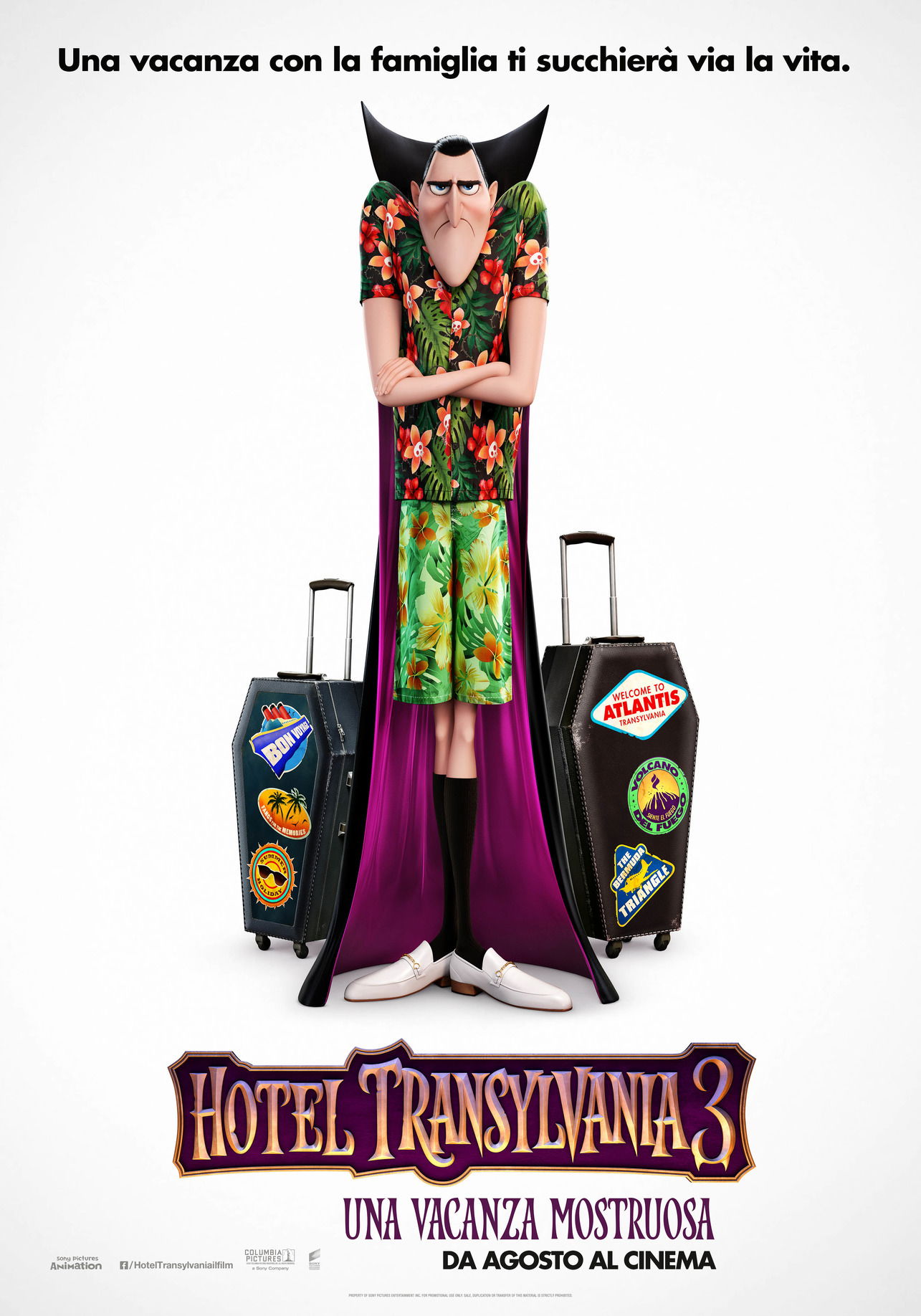 Dracula si prende una vacanza La locandina di Hotel Transylvania 3: Una Vacanza Mostruosa