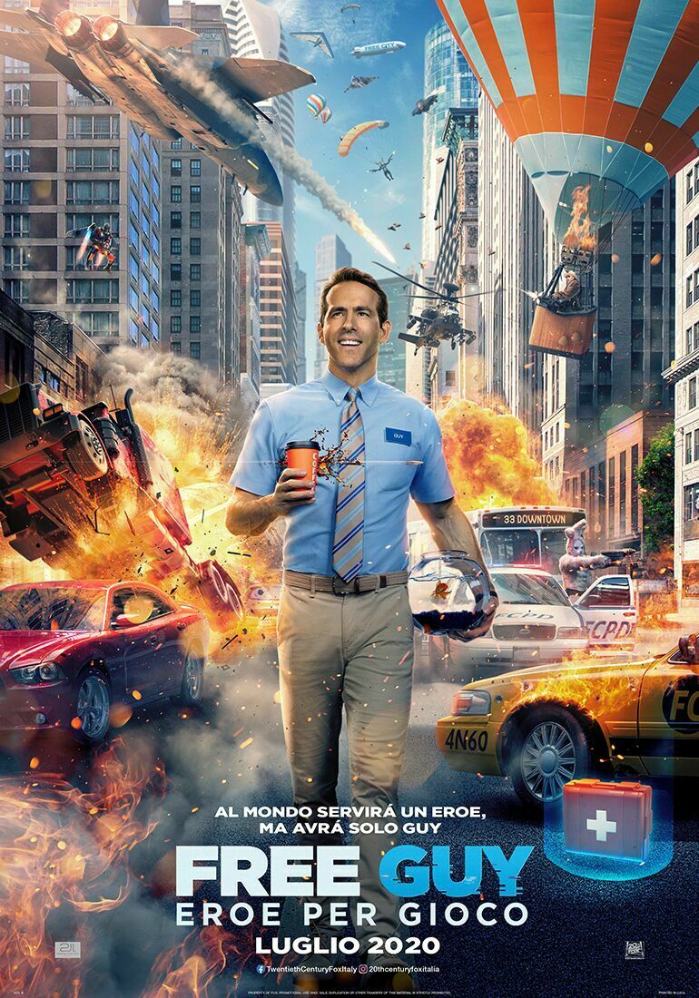 Clicca per vedere l'immagine originale Free Guy la cover cinematografica del film