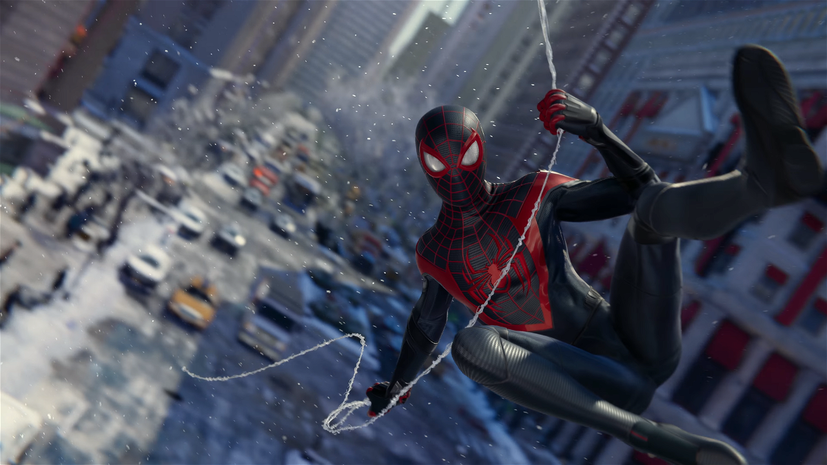 Miles Morales en una pantalla de juego de Marvel's Spider-Man - Miles Morales para PS5