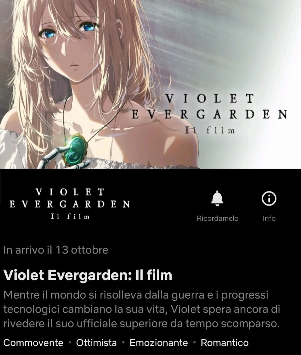 Confermata la data di uscita su Netflix di Violet Evergarden: Il film