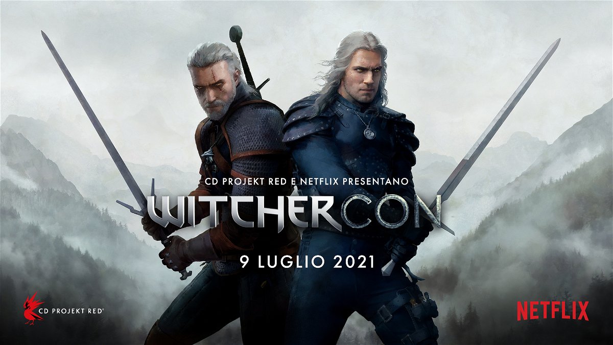 I due Geralt sul banner ufficiale della WitcherCon