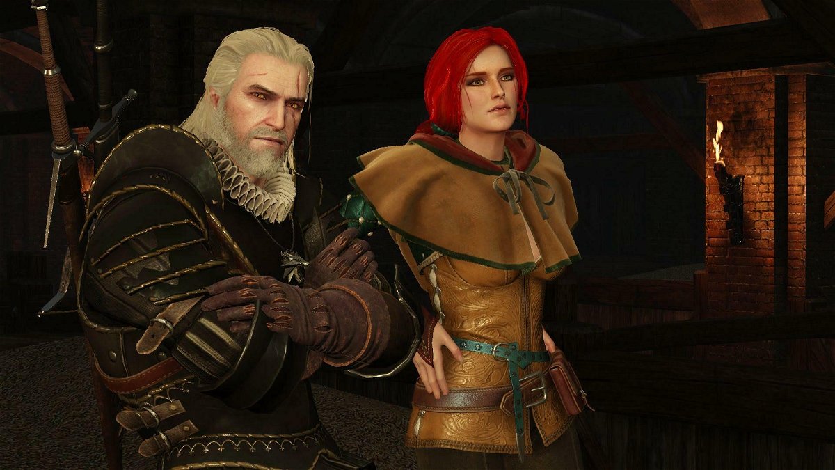 Geralt e Triss in The Witcher 3