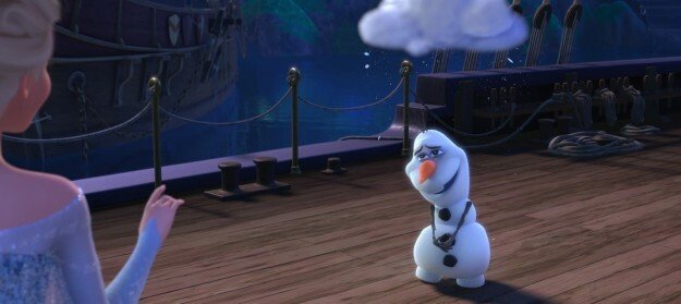 Elsa e Olaf in una scena di Frozen