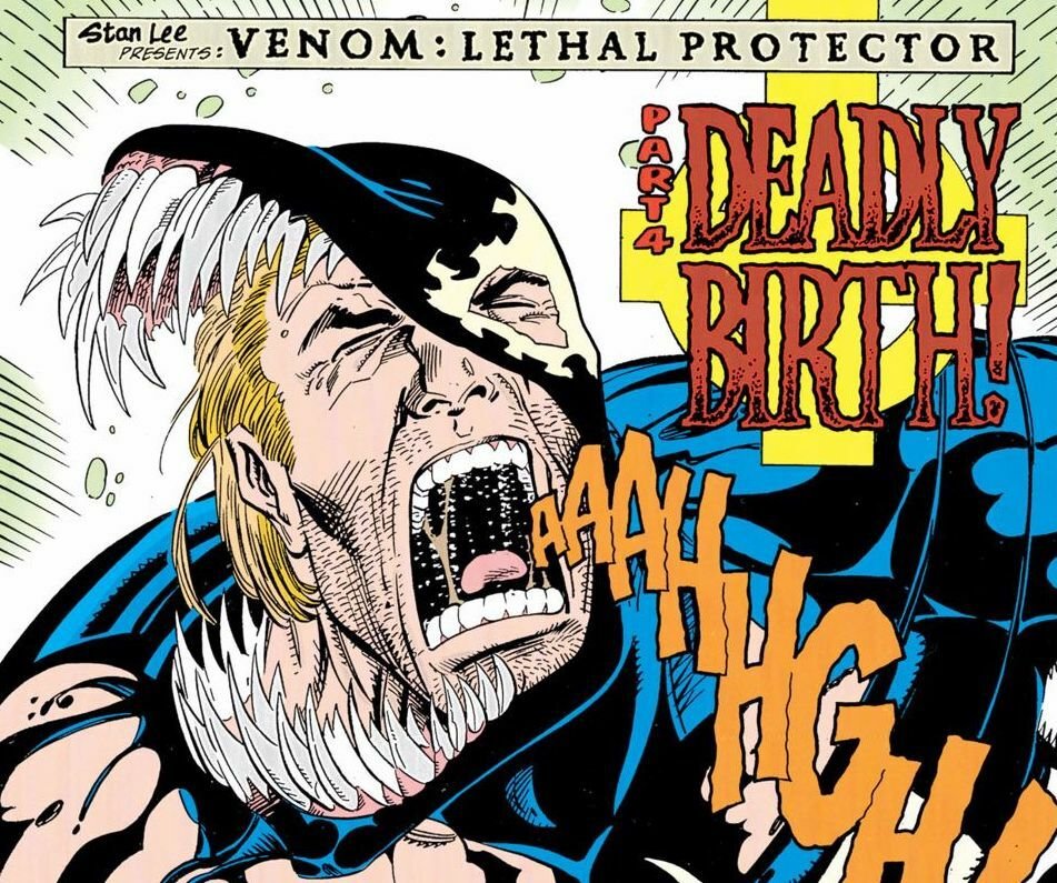 Eddie Brock soffre in una tavola di Venom: Lethal Protector