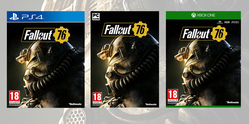 Le boxart di Fallout 76 sulle diverse piattaforme