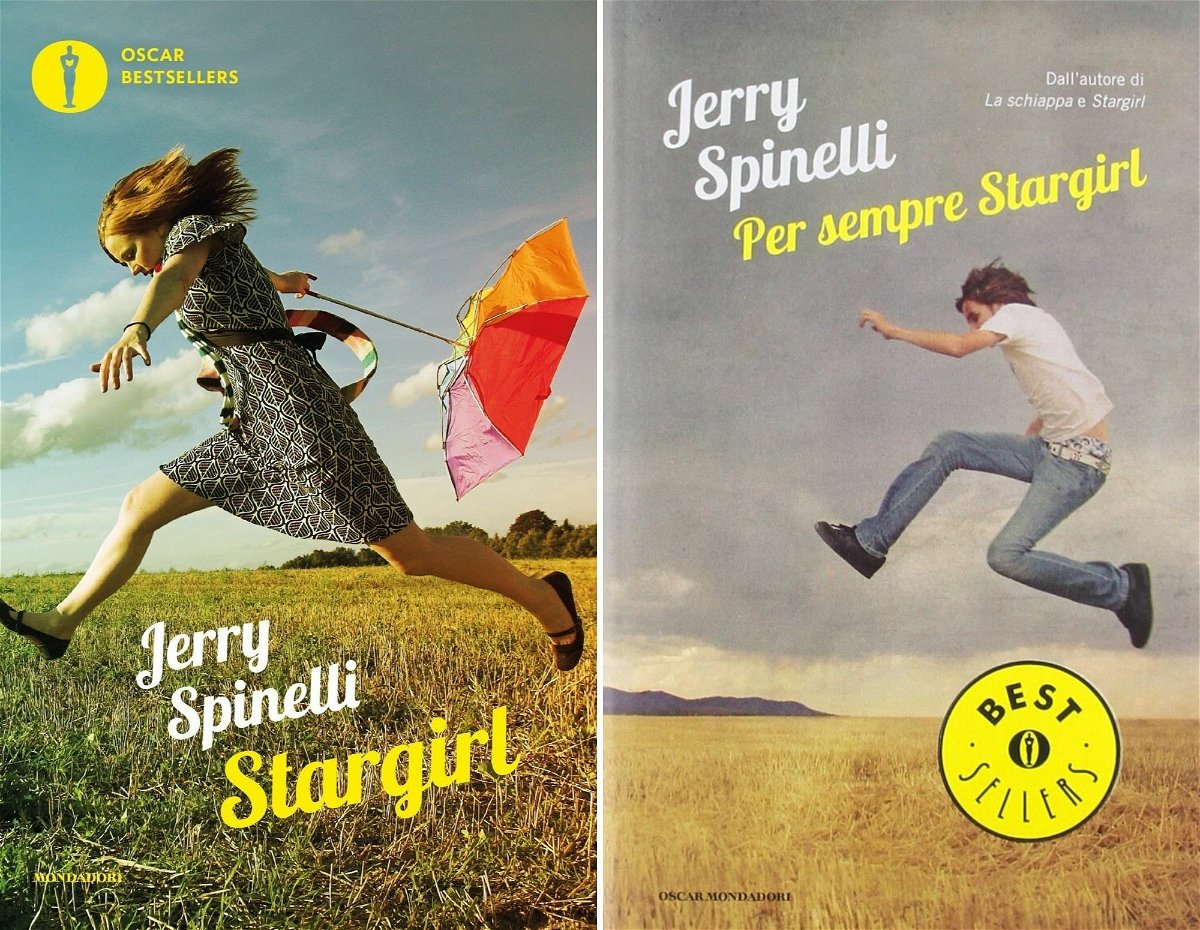 A sinistra la cover del libro Stargirl e a destra il suo sequel dal titolo Per sempre Stargirl
