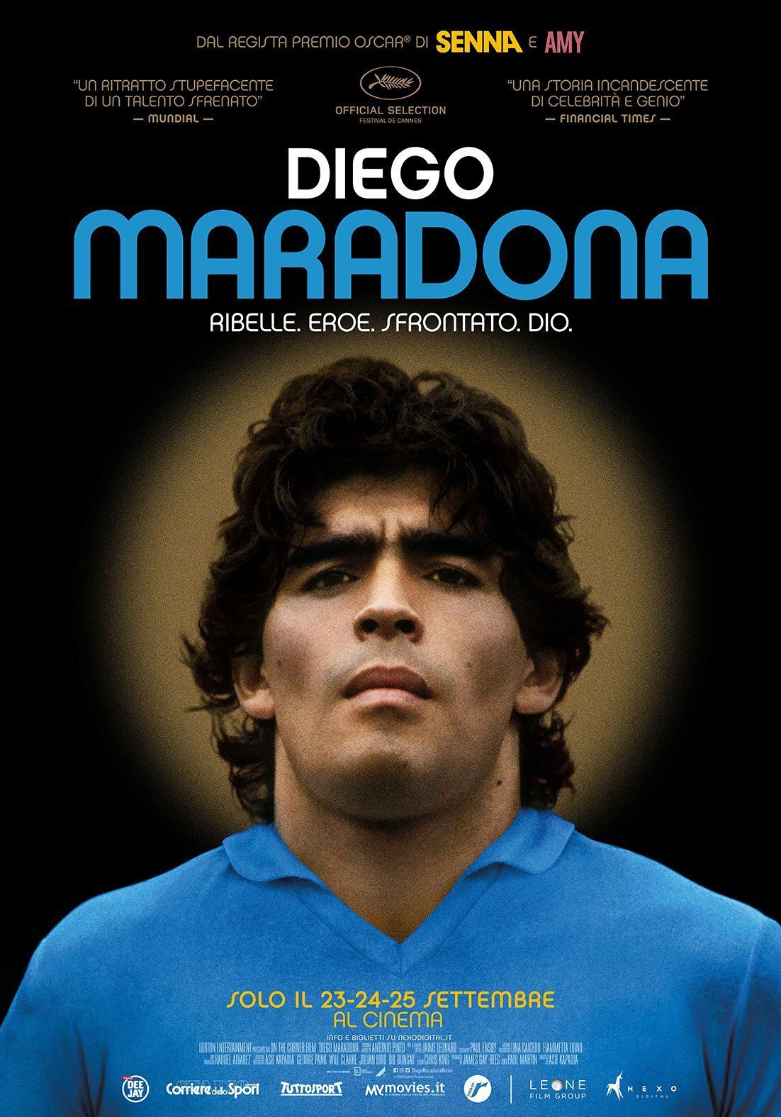 Click para ver la imagen original El cartel de la película documental Diego Maradona