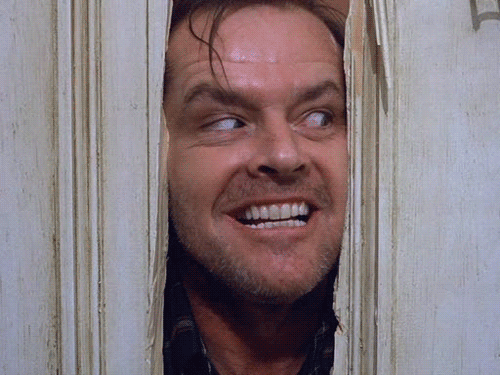 Clicca per vedere l'immagine originale Una scena emblematica di Shining
